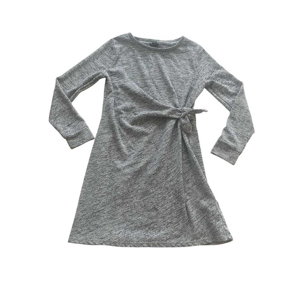 Art Class Girls‎ Size M (7-8) Gray Heather Dress Long Sleeve Bow Capsule Classic